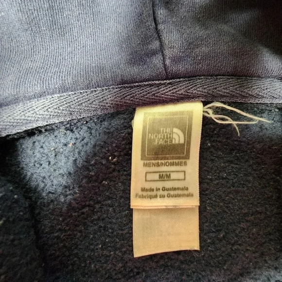 The North Face Men's Navy Blue Hooded Sweatshirt Full Zip Size M - Picture 3 of 12